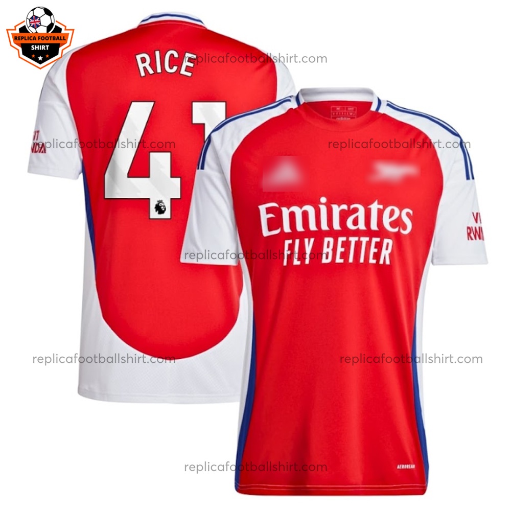 Arsenal Home Men Replica Football Shirt 2024 RICE 41 - Over View