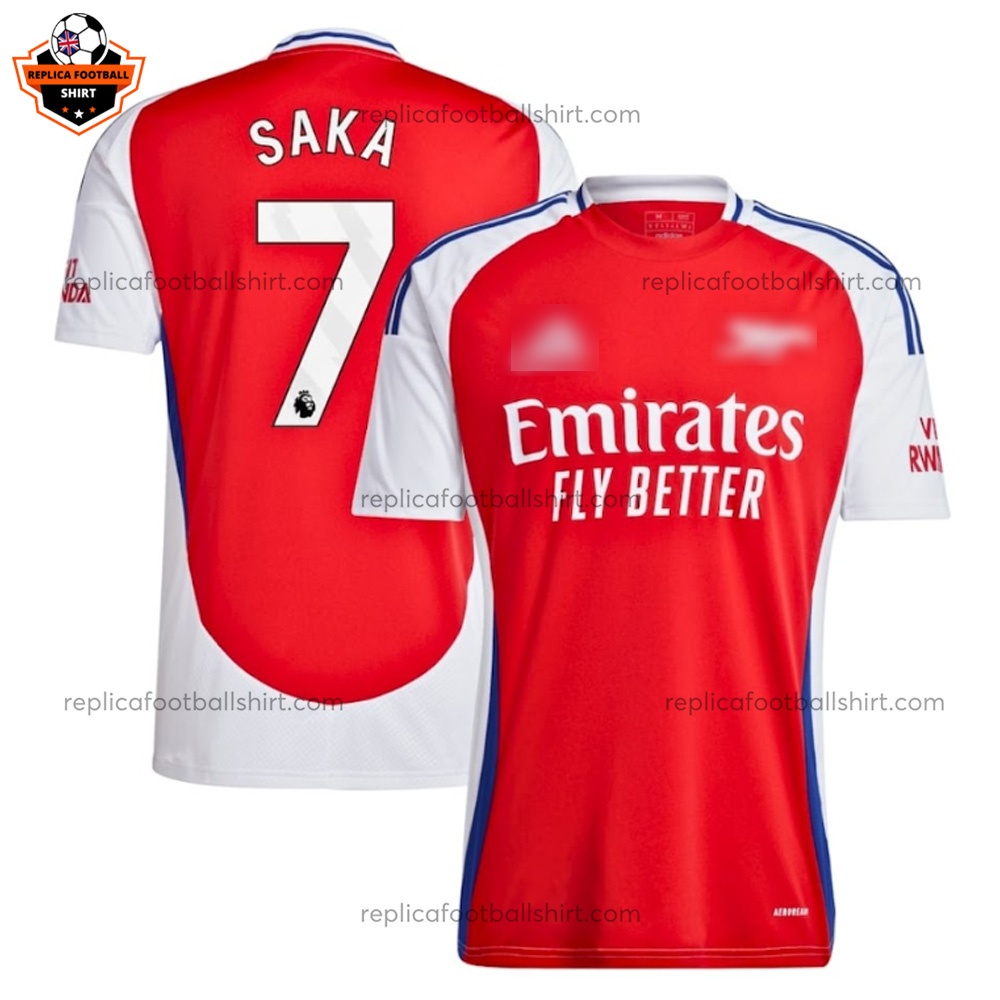 Arsenal Home Men Replica Football Shirt 2024 SAKA 7 - Over View