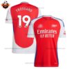 Arsenal Home Men Replica Football Shirt 2024 TROSSARD 19 - Over View