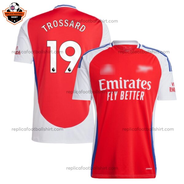 Arsenal Home Men Replica Football Shirt 2024 TROSSARD 19 - Over View