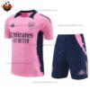 Arsenal Pink Training Kid Replica Football Kit 2024/25 - Front View