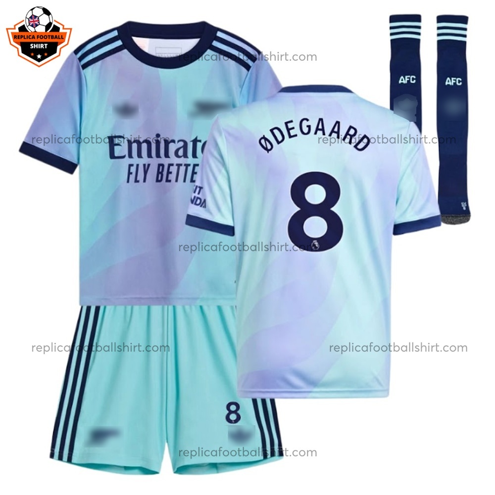 Arsenal Third Kid Replica Football Kit 2024/25 ØDEGAARD 8 - Over View