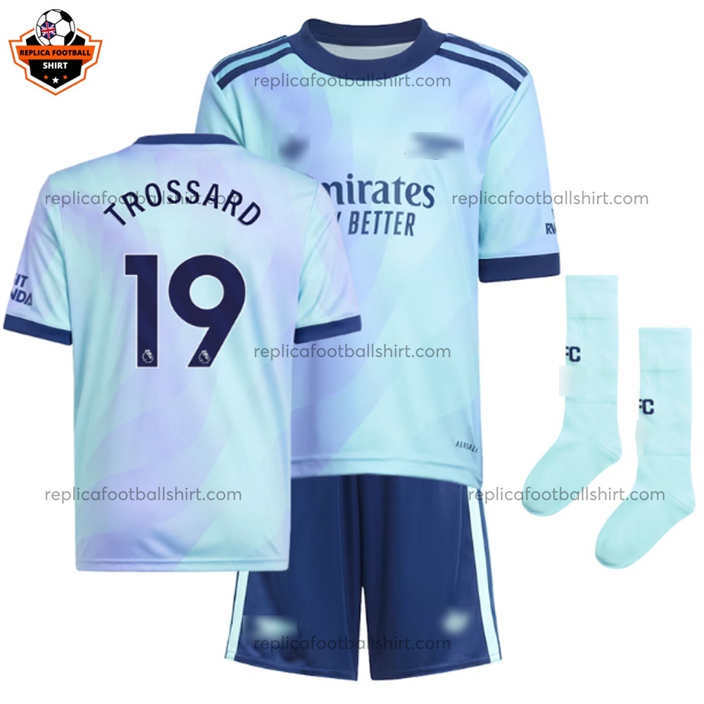 Arsenal Third Kid Replica Football Kit 2024/25 TROSSARD 19 - Over View