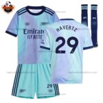 Arsenal Third Kid Replica Football Kit 2024/25 HAVERTZ 29 Printed