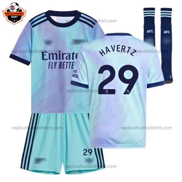 Arsenal Third Kid Replica Football Kit 2024/25 HAVERTZ 29 - Over View
