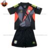 Aston Villa Black Goalkeeper Kid Replica Football Kit 2024/25 - Front View