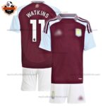 Aston Villa Home Kid Replica Football Kit 2024/25 WATKINS 11 Printed