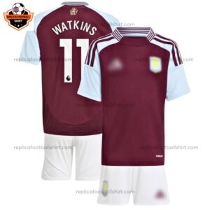 Aston Villa Home Kid Replica Football Kit 2024/25 WATKINS 11 - Over View