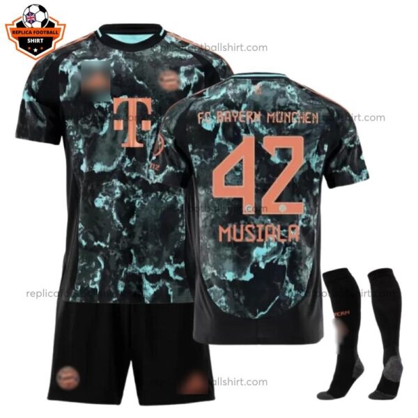 Bayern Munich Away Kid Replica Football Kit 2024/25 MUSIALA 42 - Over View