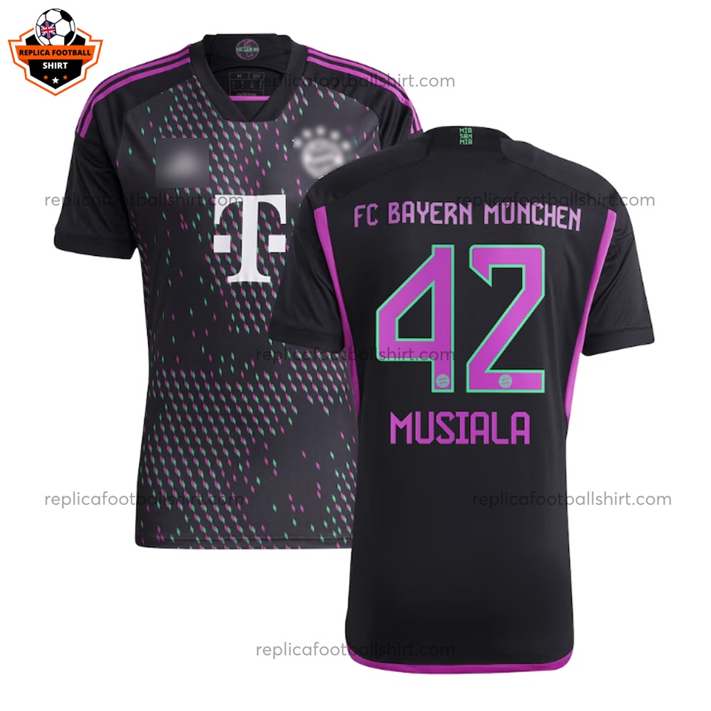 Bayern Munich Away Men Replica Football Shirt 2023/24 MUSIALA 42 Printed - Over View