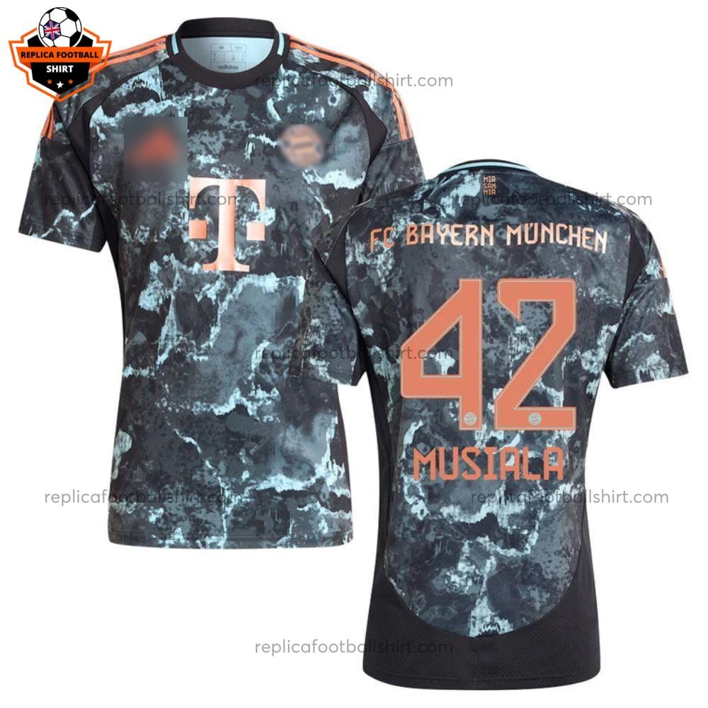 Bayern Munich Away Men Replica Football Shirt 2024/25 MUSIALA 42 - Over View