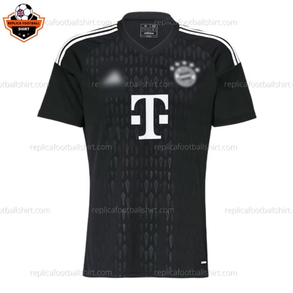 Bayern Munich Goalkeeper Black Men Replica Football Shirt 2023/24 - Front View