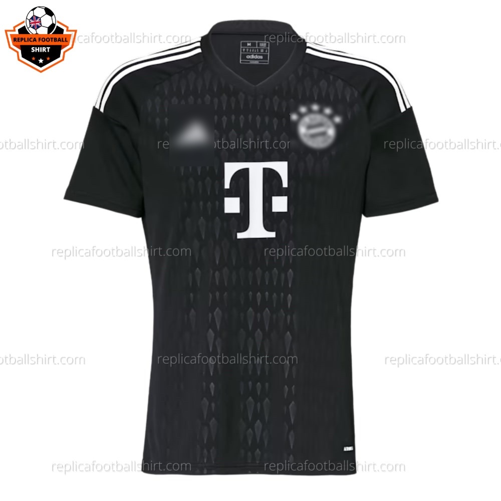 Bayern Munich Goalkeeper Black Men Replica Football Shirt 2023/24 - Front View