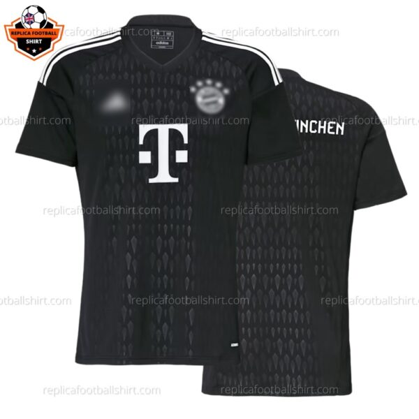 Bayern Munich Goalkeeper Black Men Replica Football Shirt 2023/24 - Over View