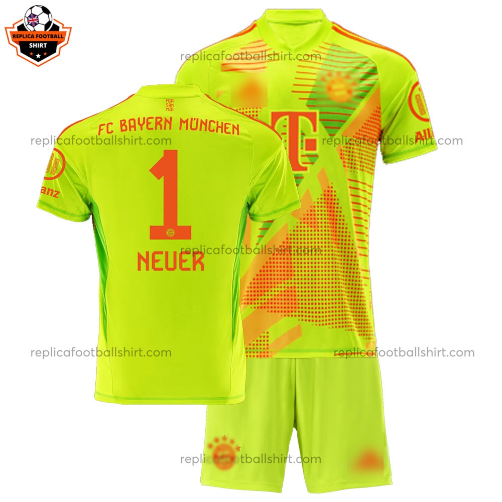 Bayern Munich Goalkeeper Kid Replica Football Kit 2024/25 NEUER 1 - Over View