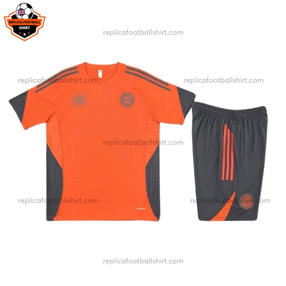 Bayern Munich Orange Pre Match Training Kid Replica Football Kit 2025/26 - Details (1)