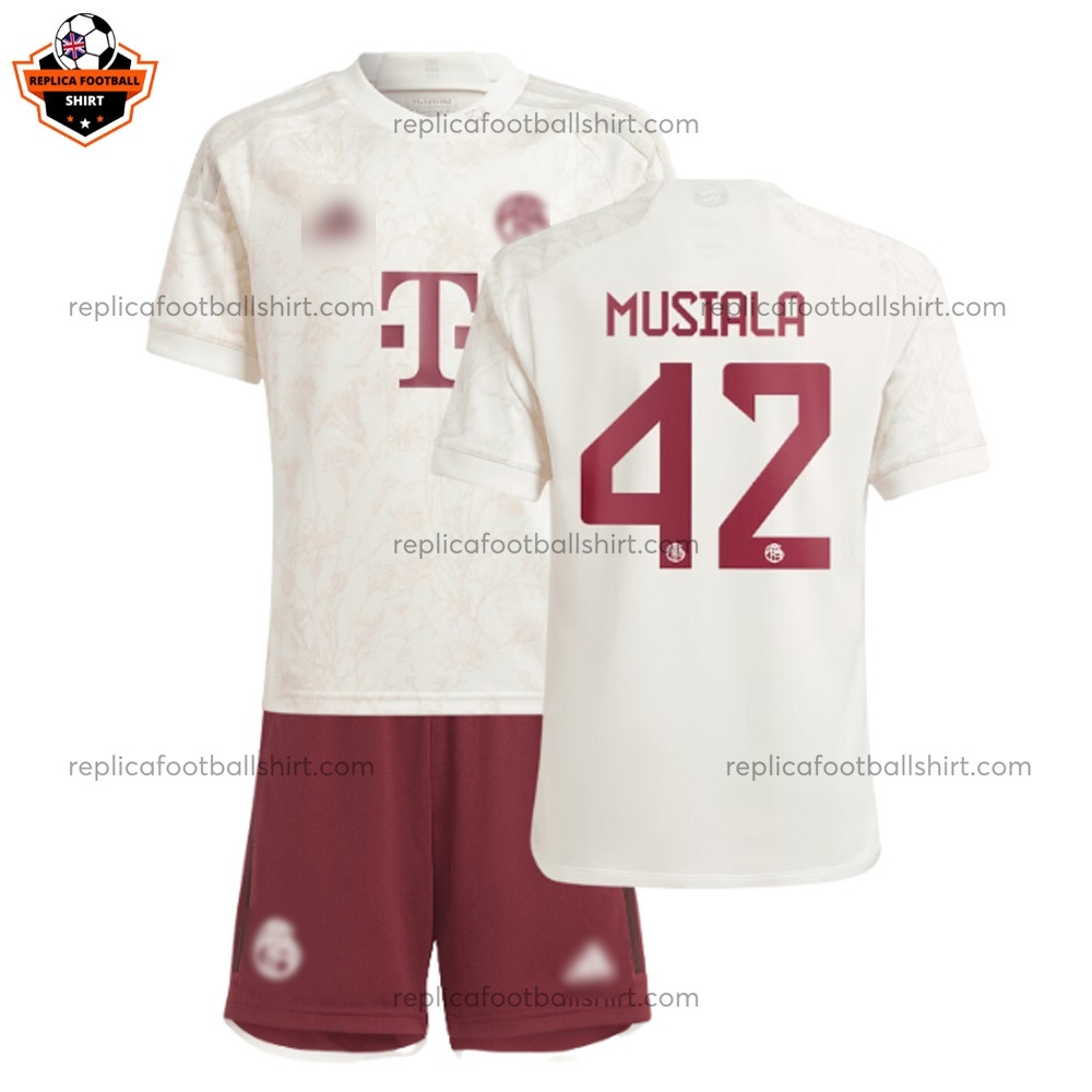 Bayern Munich Third Kid Replica Football Kit 2023/24 MUSIALA 42 Printed - Front View
