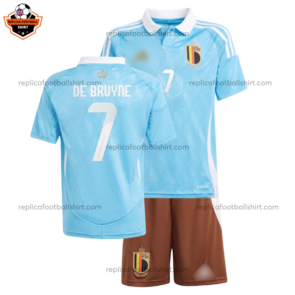 Belgium Away Kid Replica Football Kit 2024 DE BRUYNE 7 - Front View