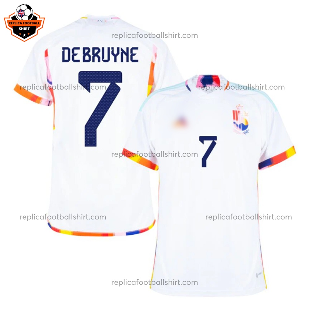 Belgium Away World Cup Replica Football Shirt 2022 DE BRUYNE 17 - Over View