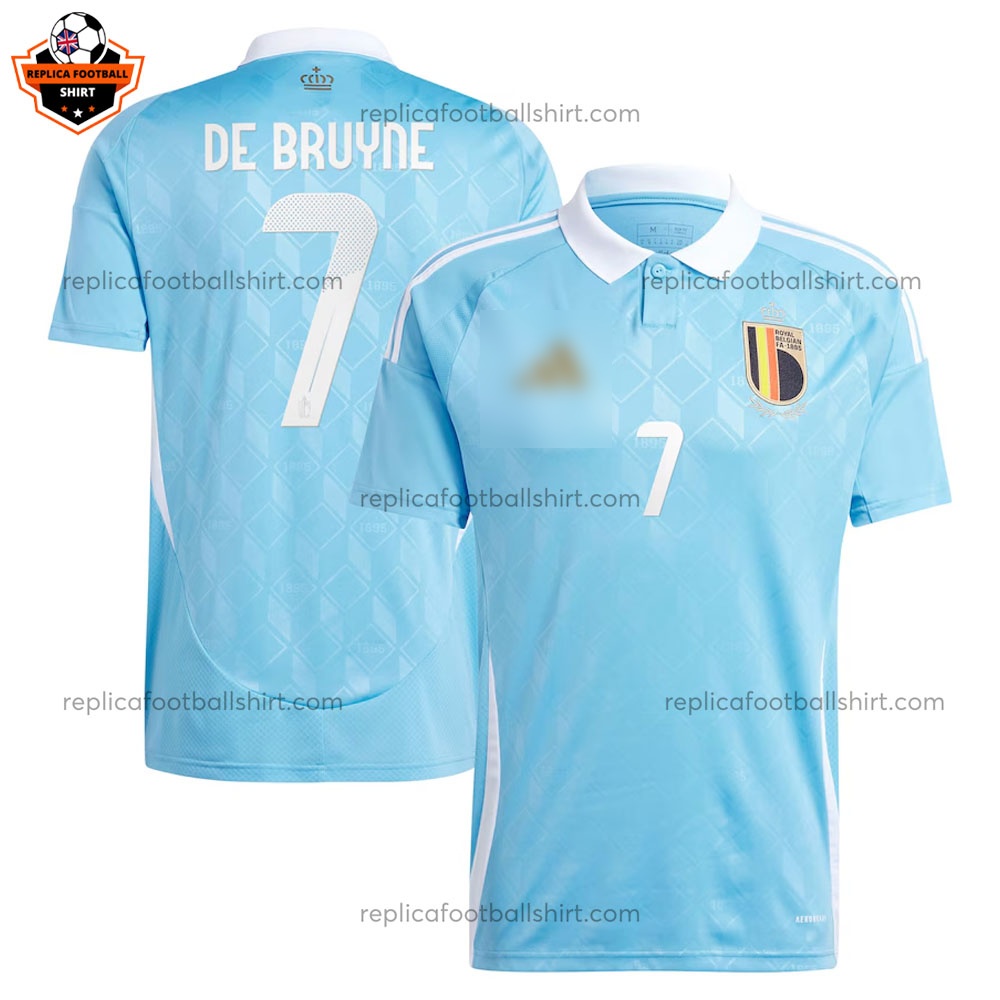 Belgium Away Men Replica Football Shirt 2024 DE BRUYNE 7 - Over View