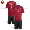 Belgium Home Kid Replica Football Kit 2024 DE BRUYNE 7 - Over View