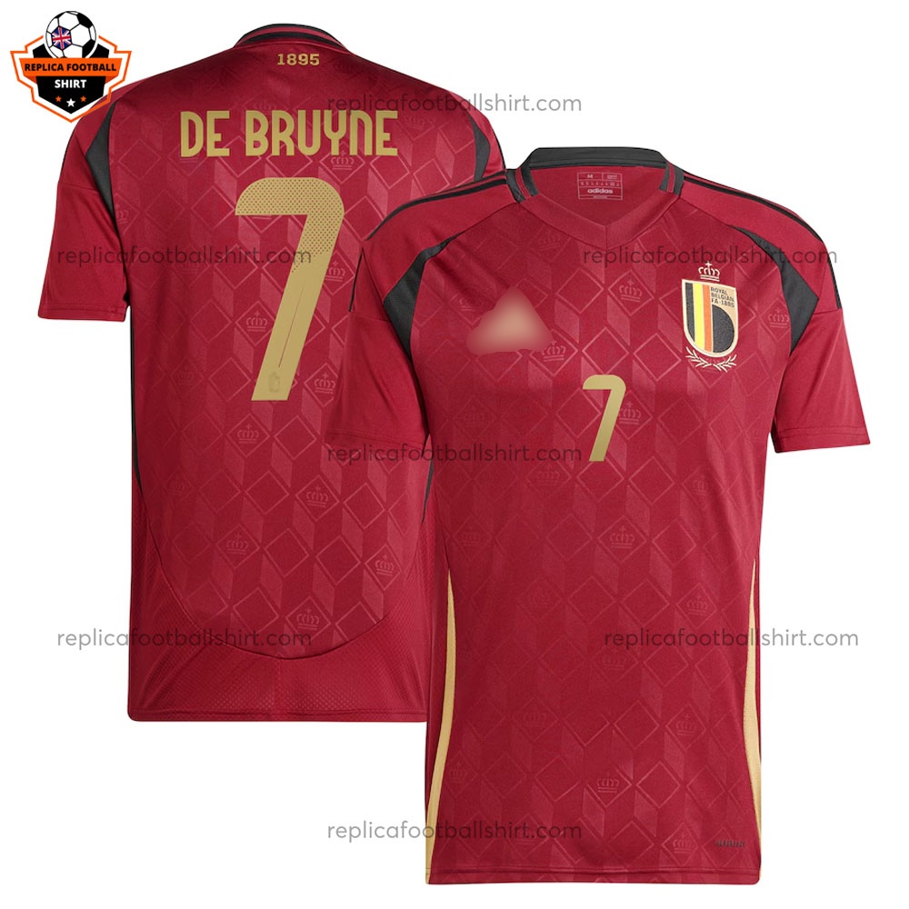Belgium Home Men Replica Football Shirt 2024 DE BRUYNE 7 - Over View