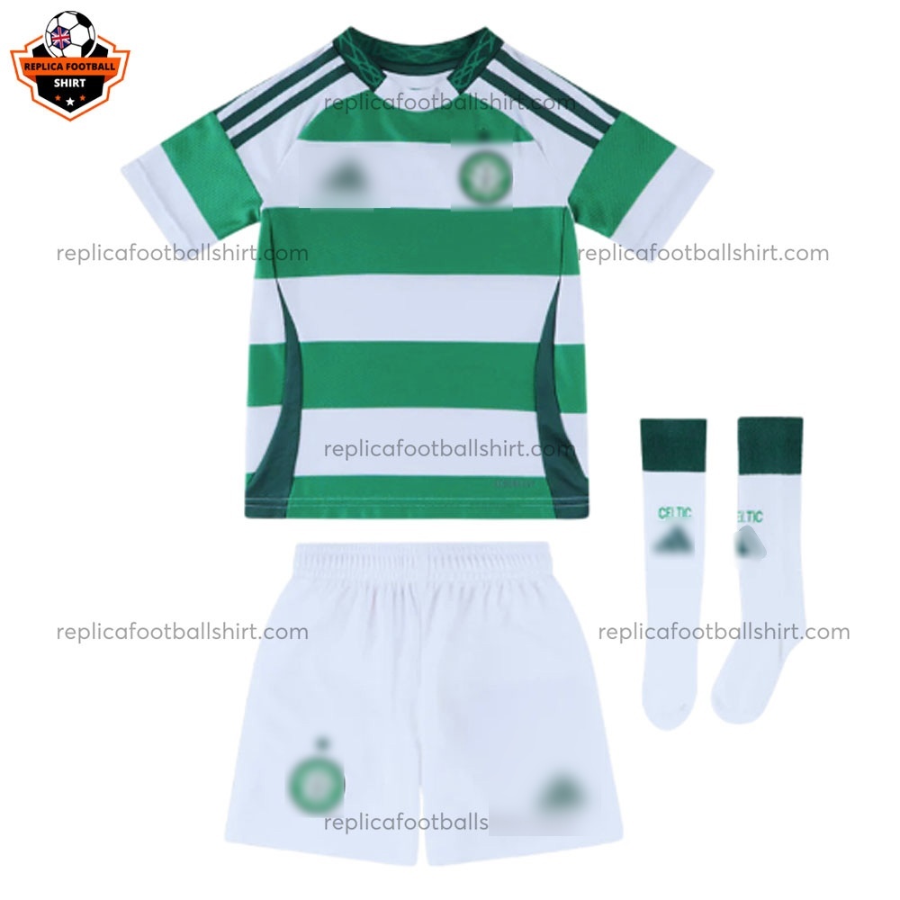 Celtic Home Kid Replica Football Kit 24/25 - Front View