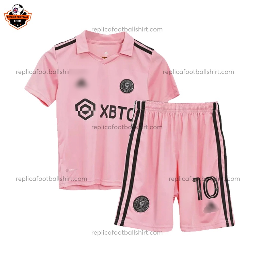 Inter Miami Home Kid Replica Football Kit 2023/24 - Front View No Socks