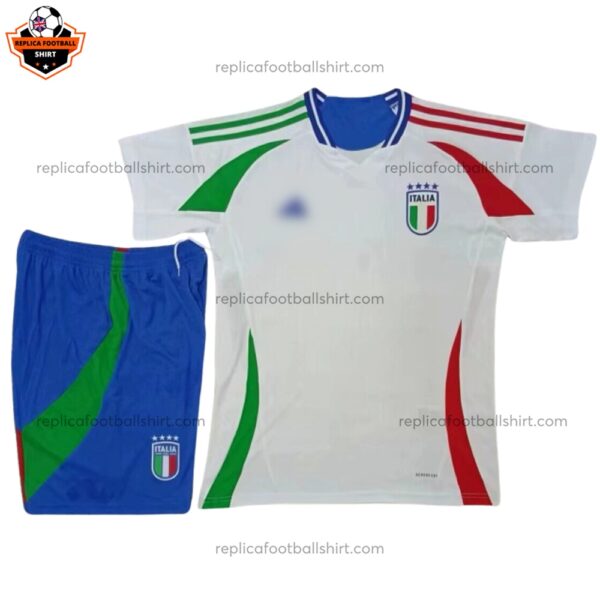 Italy Away Kid Replica Football Kit 2024/25 - Front View