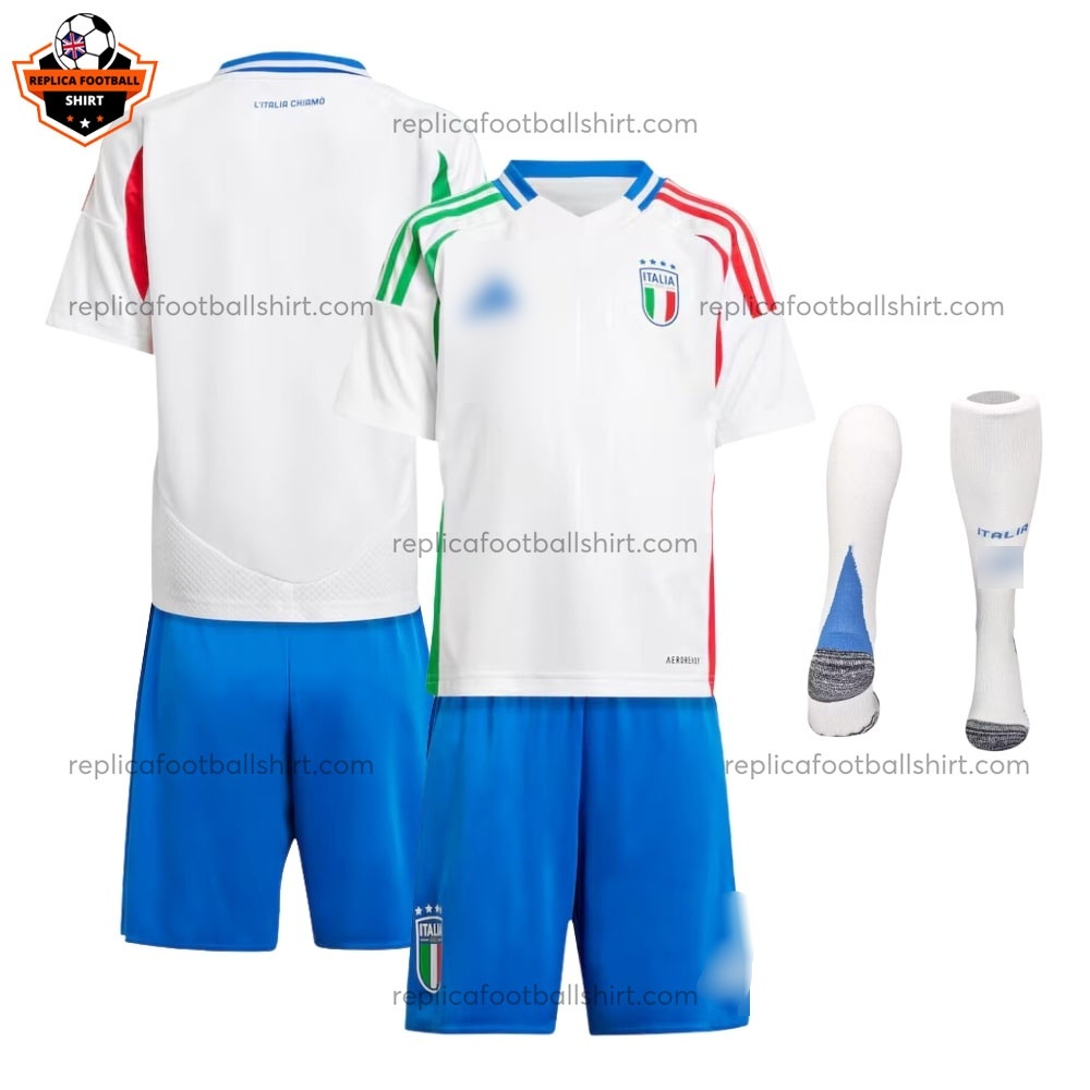 Italy Away Kid Replica Football Kit 2024/25 - Over View