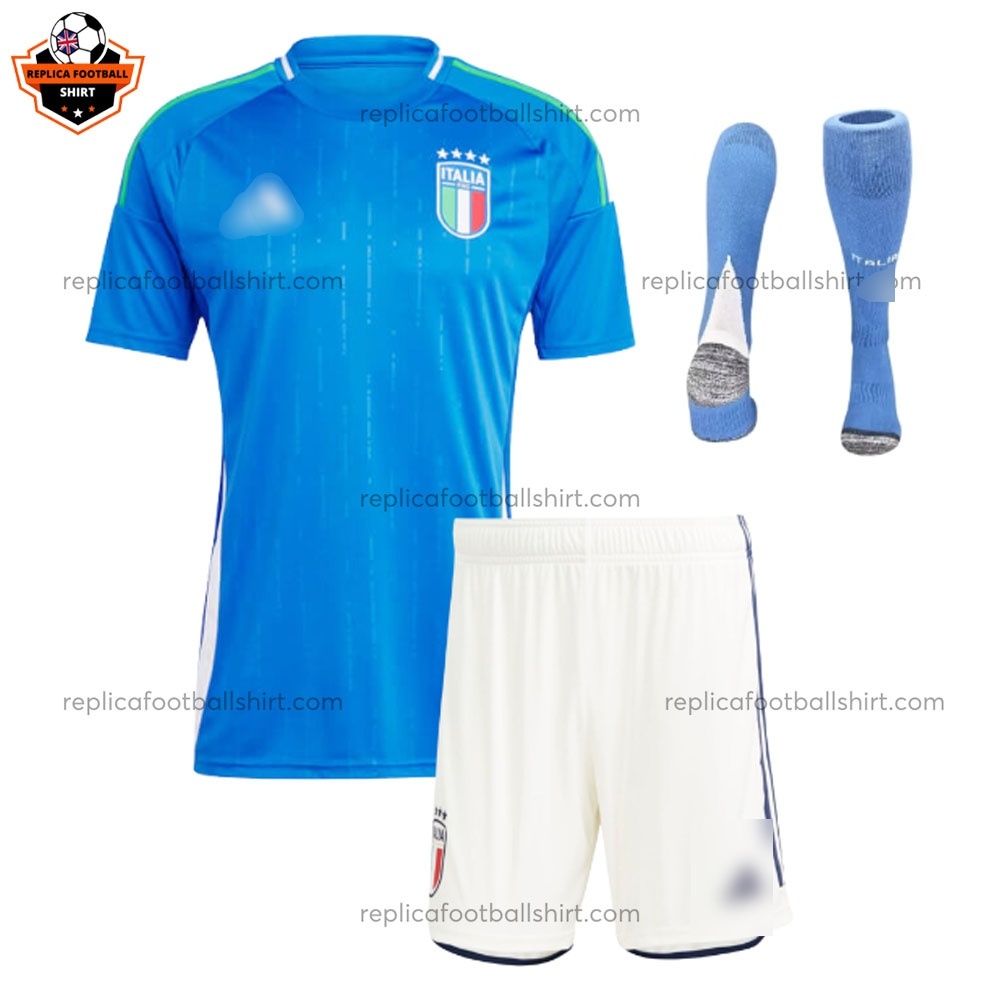 Italy Home Adult Replica Football Kit 2024 - Front View