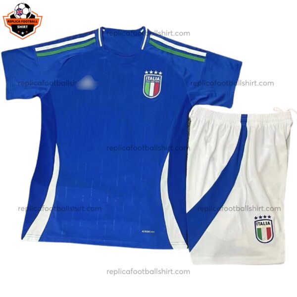Italy Home Kid Replica Football Kit 2024/25 - Front View