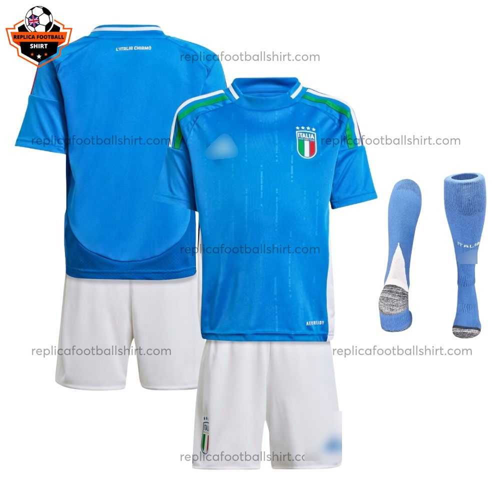 Italy Home Kid Replica Football Kit 2024/25 - Over View