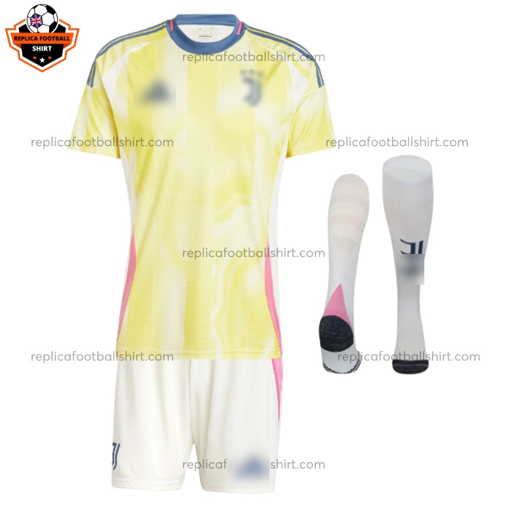 Juventus Away Kid Replica Football Kit 2024/25 - Front View