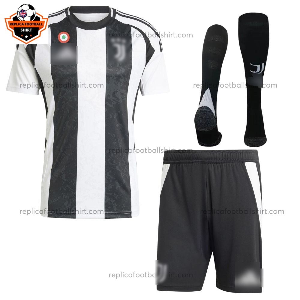 Juventus Home Kid Replica Football Kit 2024/25 - Front View
