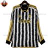 Juventus Home Men Replica Football Shirt 2023/24 Long Sleeve - Front View