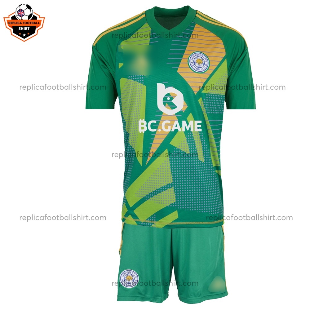 Leicester City Goalkeeper Kid Replica Football Kit 2024/25 - Front View