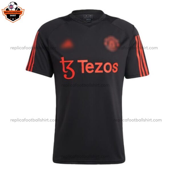 Manchester United Pre-Match Men Replica Football Shirt Black 2023/24 - Front View