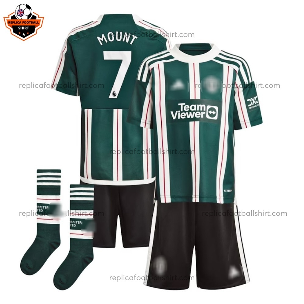 Manchester United Away Kid Replica Football Kit 2023/24 MOUNT 7 Printed - Over View