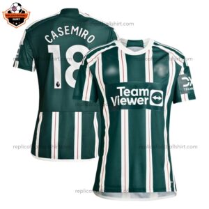 Manchester United Away Men Replica Football Shirt 2023/24 CASEMIRO 18 Printed - Over View