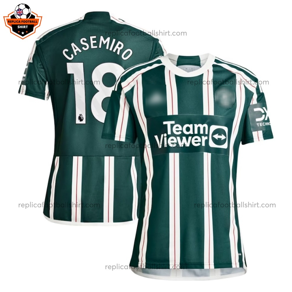 Manchester United Away Men Replica Football Shirt 2023/24 CASEMIRO 18 Printed - Over View
