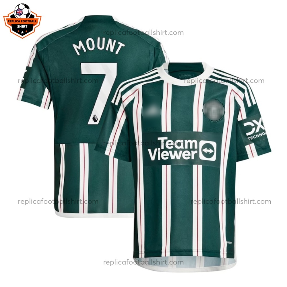 Manchester United Away Men Replica Football Shirt 2023/24 MOUNT 7 Printed - Over View