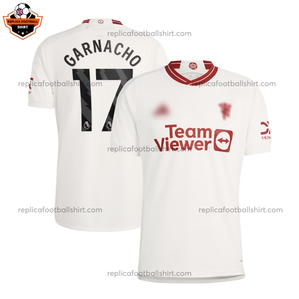 Manchester United Third Men Replica Football Shirt 2023/24 GARNACHO 17 Printed - Over View