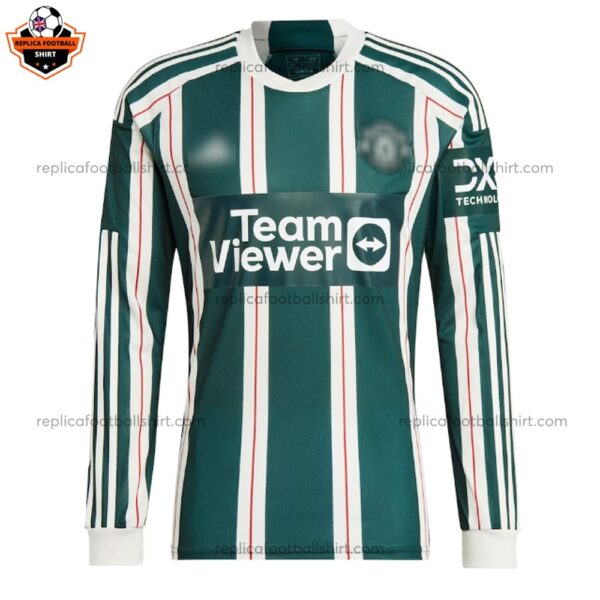 Manchester United Away Men Replica Football Shirt 2023/24 Long Sleeve - Front View