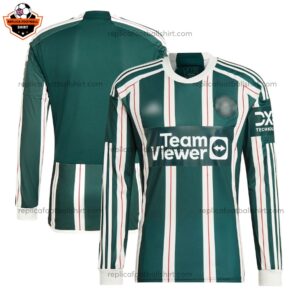 Manchester United Away Men Replica Football Shirt 2023/24 Long Sleeve - Over View