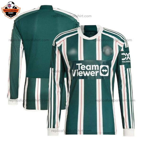Manchester United Away Men Replica Football Shirt 2023/24 Long Sleeve - Over View