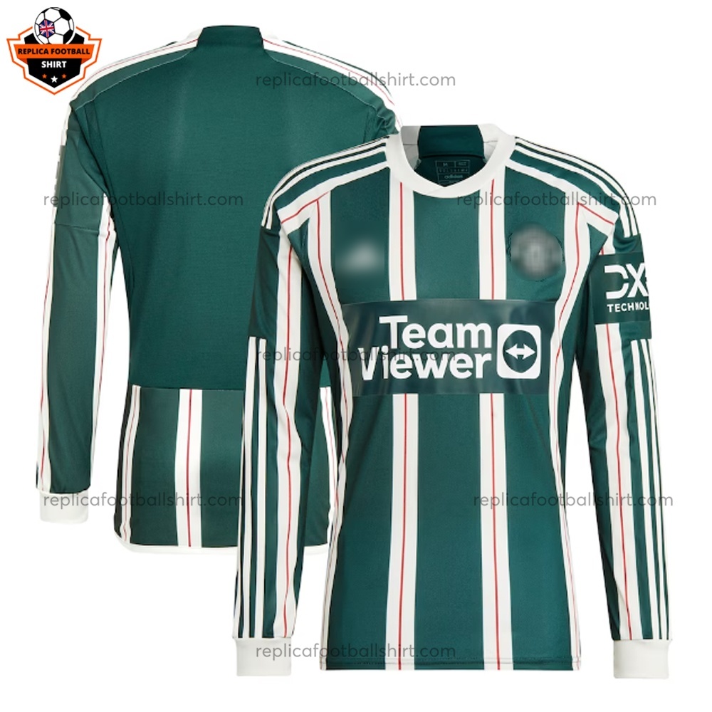 Manchester United Away Men Replica Football Shirt 2023/24 Long Sleeve - Over View