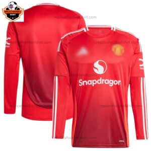 Manchester United Home Men Replica Football Shirt 2024/25 Long Sleeve - Over View