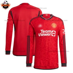 Manchester United Home Men Replica Football Shirt 2023/24 Long Sleeve - Over View