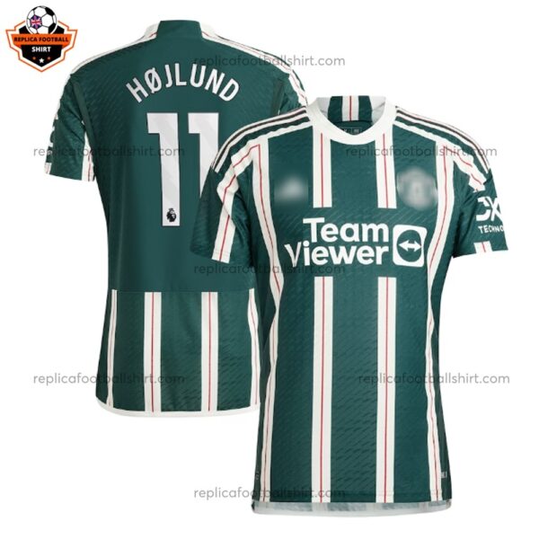 Manchester United Away Men Replica Football Shirt 2023/24 HØJLUND 11 Printed - Over View